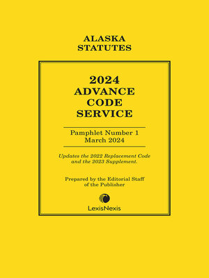 cover image of Alaska Advance Code Service